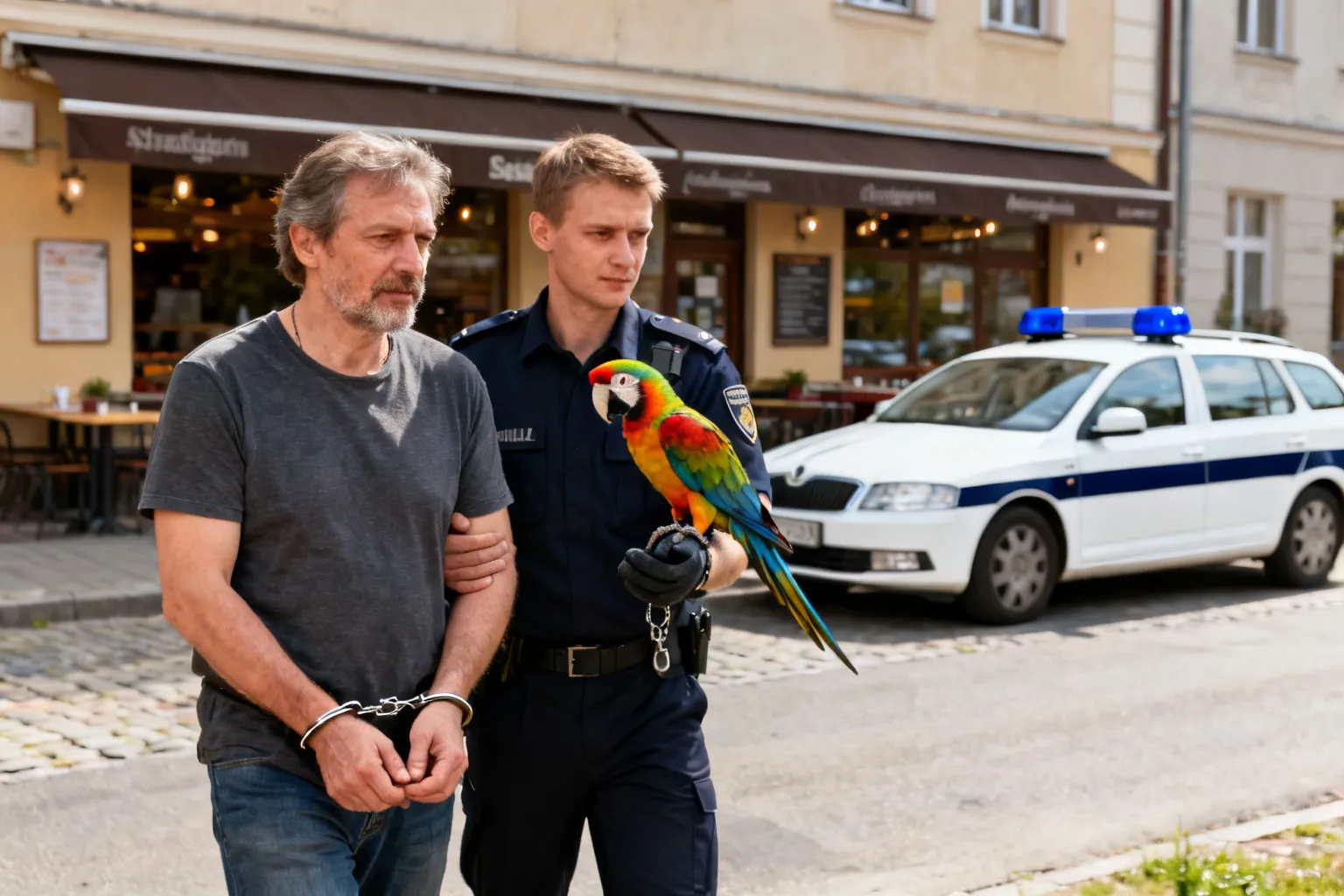 45-latek zatrzymany po kradzieży papugi z restauracji w Prokocimiu