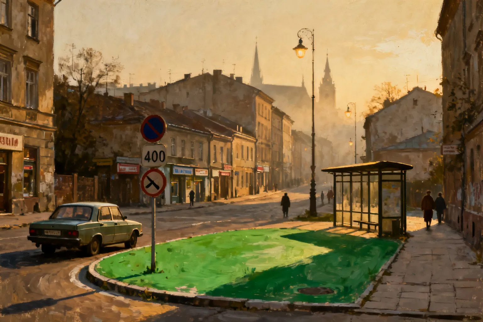 Kraków lat 90. — zielone Rondo Mogilskie i Kazimierz sprzed przemian