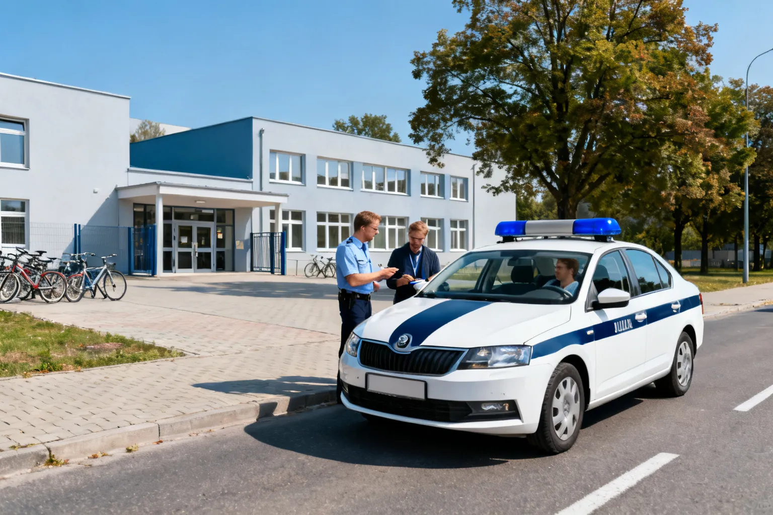 Kontrole przy SP 132 w Krakowie — nietrzeźwy kierowca i poszukiwany pasażer