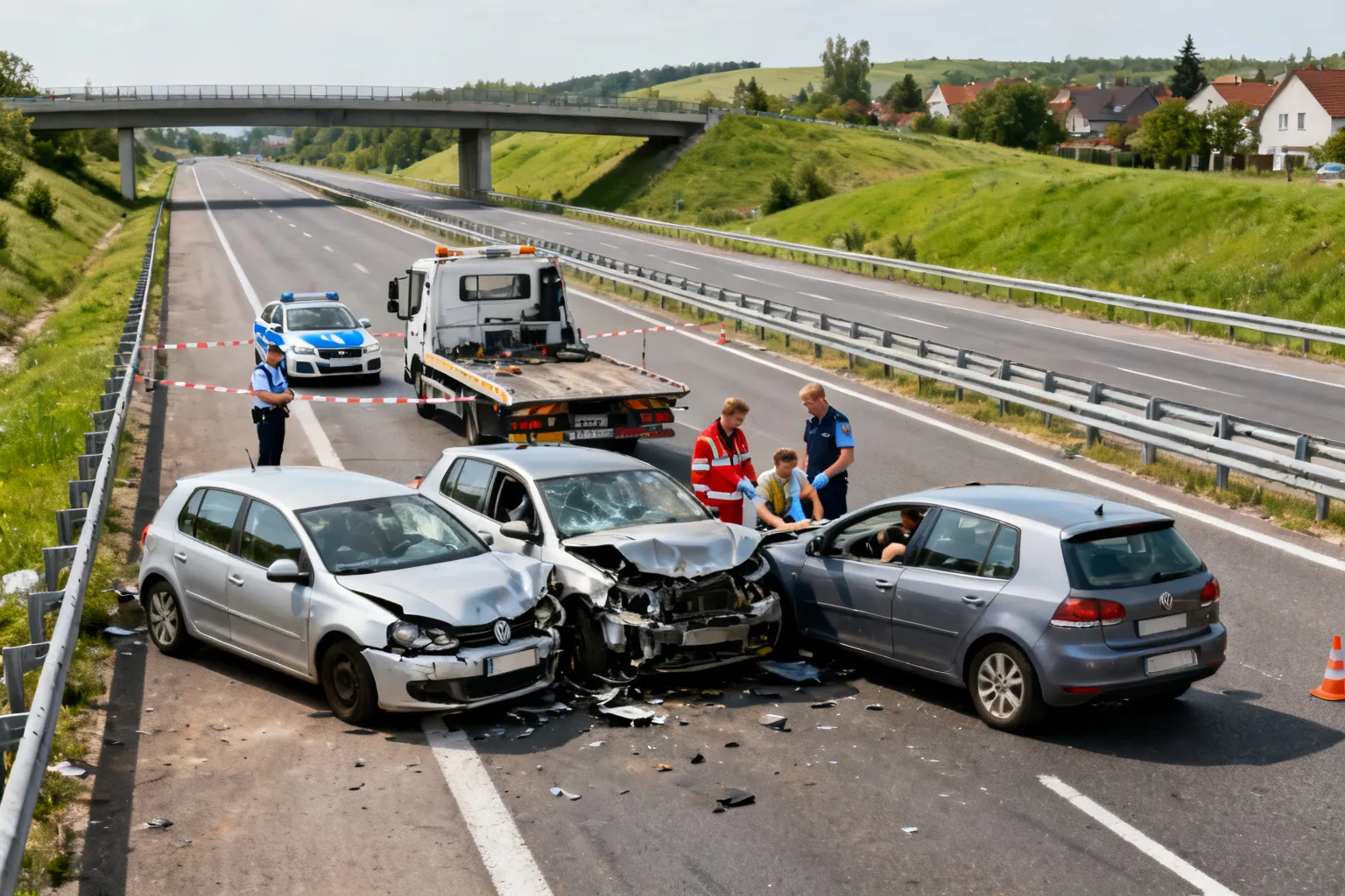 Karambol A4 Kraków Tyniec Skawina – zderzyło się pięć aut, duże utrudnienia