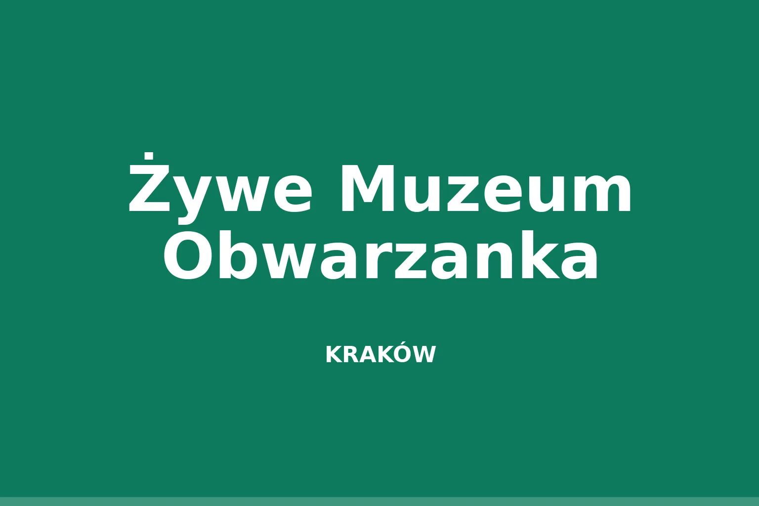 Żywe Muzeum Obwarzanka