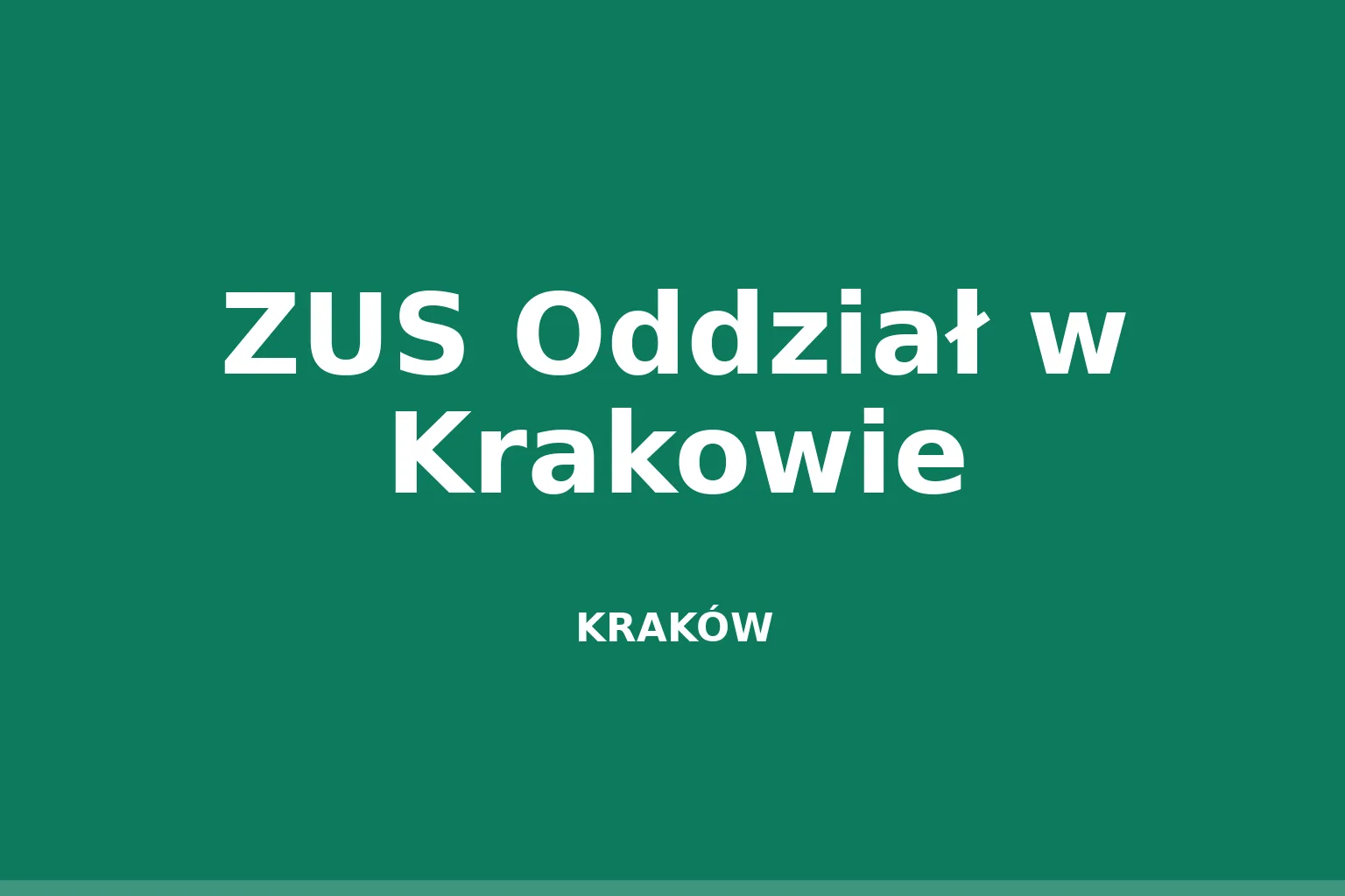 ZUS Oddział w Krakowie