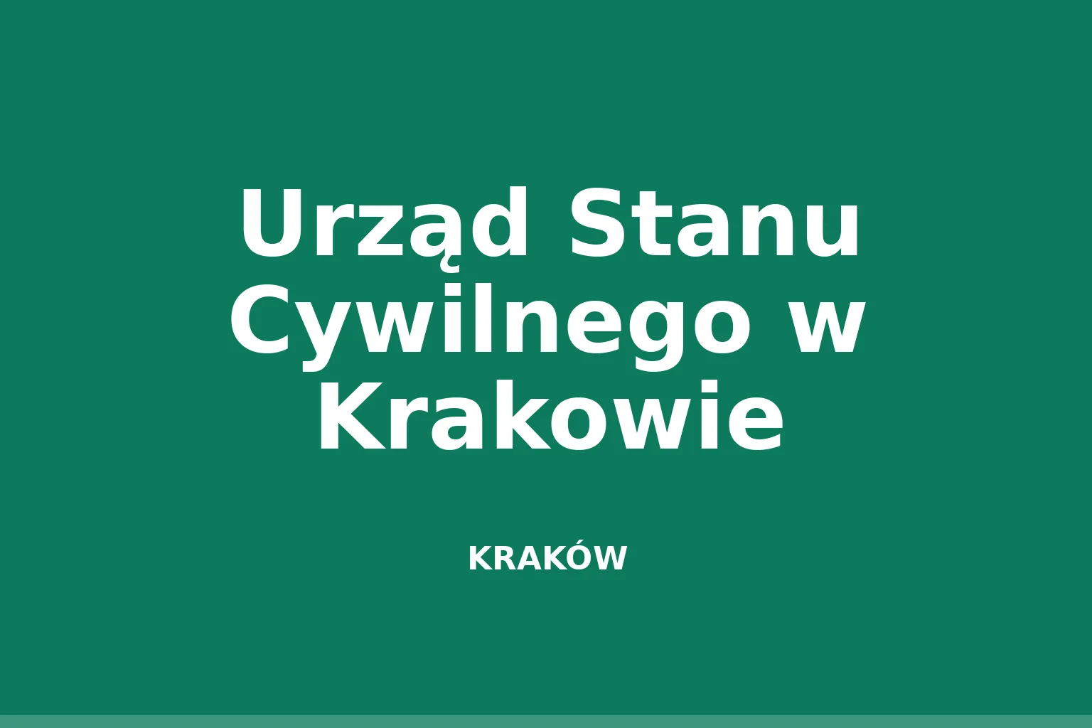 Urząd Stanu Cywilnego w Krakowie